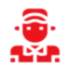 red icon of a person