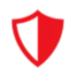 red icon of shield