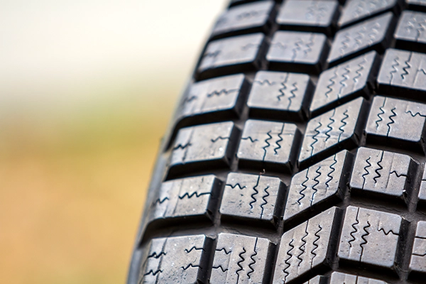 Close-up of tire tread